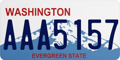 WA license plate AAA5157