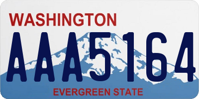 WA license plate AAA5164