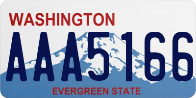 WA license plate AAA5166