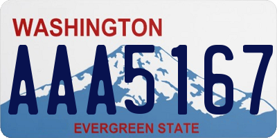 WA license plate AAA5167