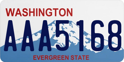 WA license plate AAA5168