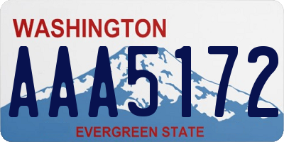 WA license plate AAA5172