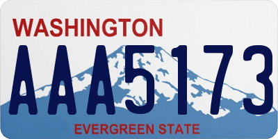 WA license plate AAA5173