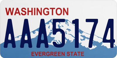 WA license plate AAA5174