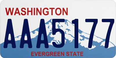 WA license plate AAA5177