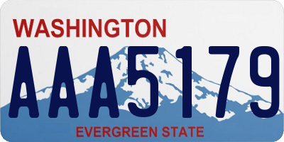 WA license plate AAA5179