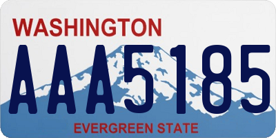 WA license plate AAA5185