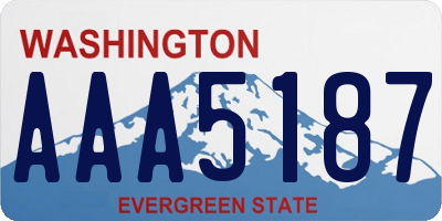 WA license plate AAA5187