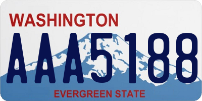 WA license plate AAA5188