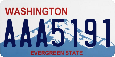 WA license plate AAA5191