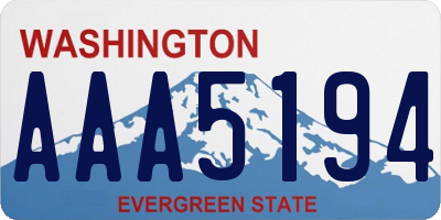 WA license plate AAA5194