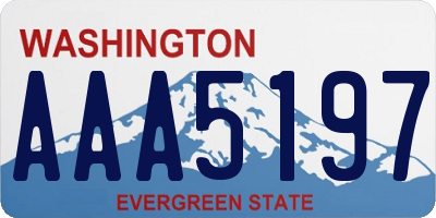 WA license plate AAA5197