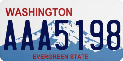WA license plate AAA5198