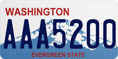 WA license plate AAA5200