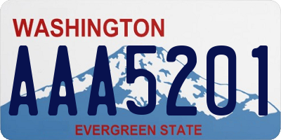 WA license plate AAA5201