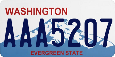 WA license plate AAA5207
