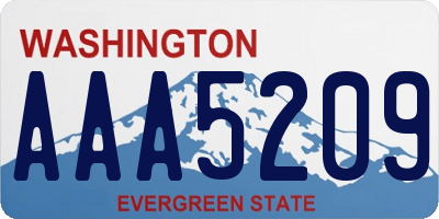 WA license plate AAA5209