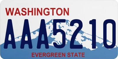 WA license plate AAA5210