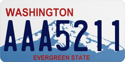 WA license plate AAA5211