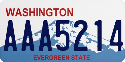 WA license plate AAA5214