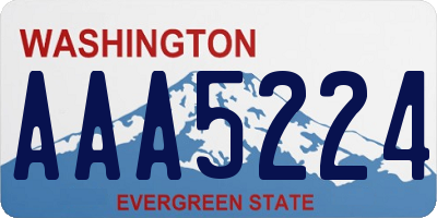 WA license plate AAA5224