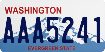 WA license plate AAA5241