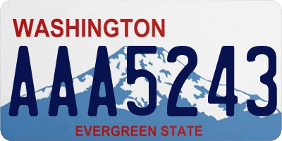 WA license plate AAA5243