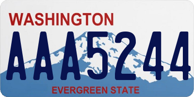 WA license plate AAA5244