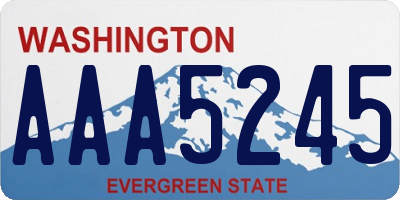 WA license plate AAA5245