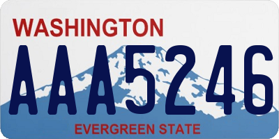 WA license plate AAA5246