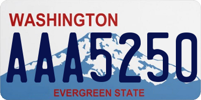 WA license plate AAA5250