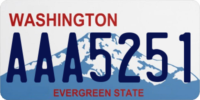 WA license plate AAA5251