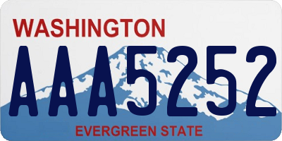 WA license plate AAA5252