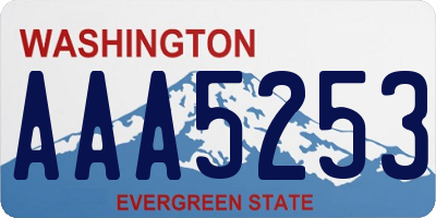 WA license plate AAA5253