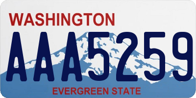 WA license plate AAA5259