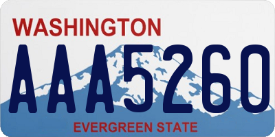 WA license plate AAA5260