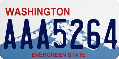 WA license plate AAA5264