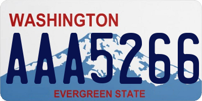 WA license plate AAA5266