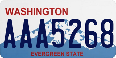 WA license plate AAA5268