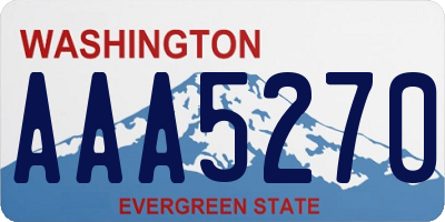 WA license plate AAA5270