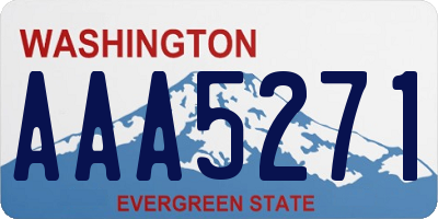 WA license plate AAA5271