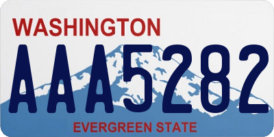 WA license plate AAA5282