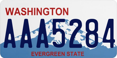 WA license plate AAA5284