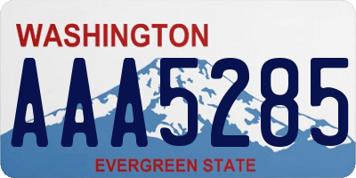 WA license plate AAA5285