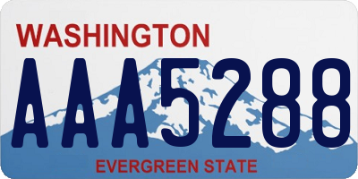 WA license plate AAA5288