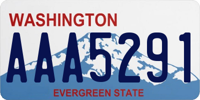 WA license plate AAA5291