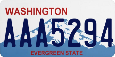 WA license plate AAA5294