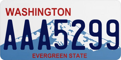 WA license plate AAA5299