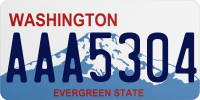 WA license plate AAA5304