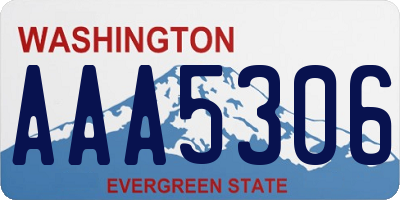 WA license plate AAA5306